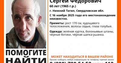 В Нижнем Тагиле разыскивают 60-летнего Сергея Кушнарёва