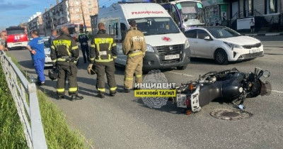 В Нижнем Тагиле автоледи сбила мотоциклиста 