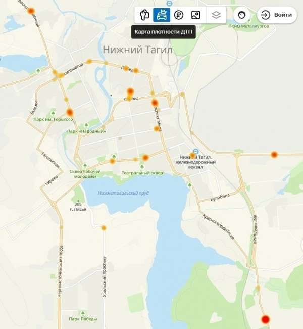 2ГИС создал карту самых аварийных участков дорог Нижнего Тагила 2ГИС создал карту самых аварийных участков дорог Нижнего Тагила