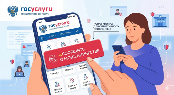 На «Госуслугах» появится «красная кнопка» для оперативного оповещения о мошенничестве
