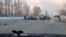 На Восточном шоссе в Нижнем Тагиле произошло тройное ДТП (ВИДЕО)
