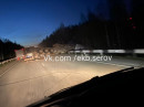 На Серовском тракте под Нижним Тагилом перевернулся лесовоз На Серовском тракте под Нижним Тагилом перевернулся лесовоз
