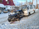 В Нижнем Тагиле на улице Челюскинцев произошло смертельное ДТП с участием нескольких легковушек и пассажирского автобуса 